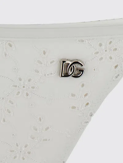 Dolce & Gabbana Embroidered Triangle Bikini In White