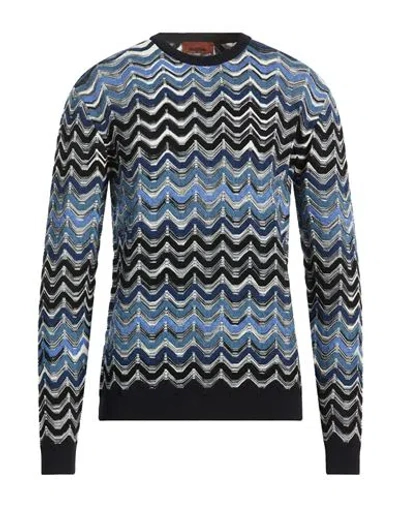 Missoni Man Sweater Slate Blue Size 44 Wool