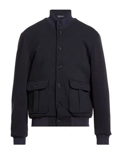Exte Man Jacket Midnight Blue Size 38 Polyester, Cotton In Blue