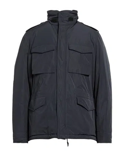 Aspesi Man Jacket Midnight Blue Size Xxl Polyester In Blue