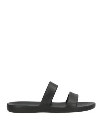 The Row Woman Sandals Black Size 11 Rubber In Black