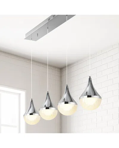 Jonathan Y Elena Led Pendant In Gray