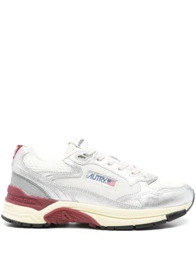 Autry Hyperway Metallic Sneakers In Silver