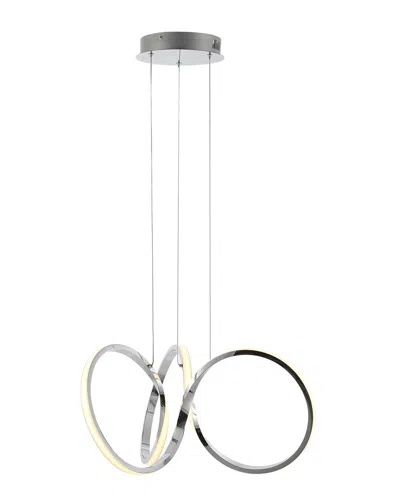 Jonathan Y Helix Led Pendant In Silver