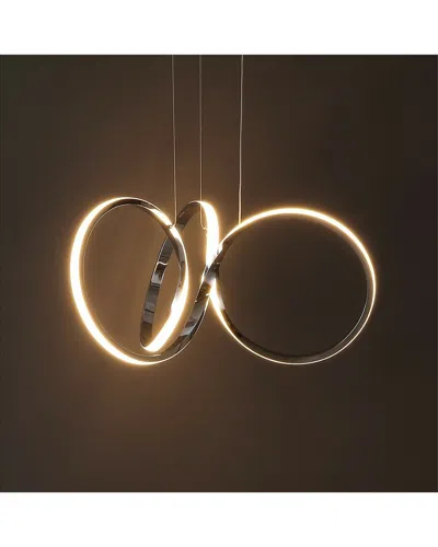 Jonathan Y Helix Led Pendant In Silver