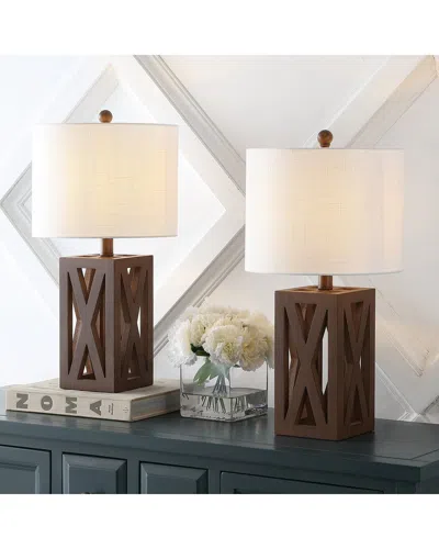 Jonathan Y Stewa Table Lamp In Brown