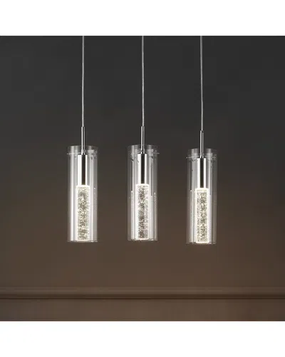 Jonathan Y Mium Led Pendant In Silver