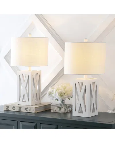 Jonathan Y Stewa Table Lamp In White