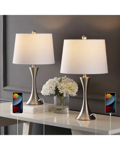 Jonathan Y Bennett Table Lamp In Silver