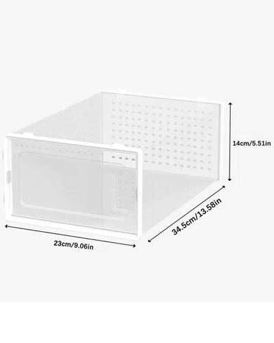 J&v Textiles 12-pack Plastic Stackable Shoe Boxes In Gray