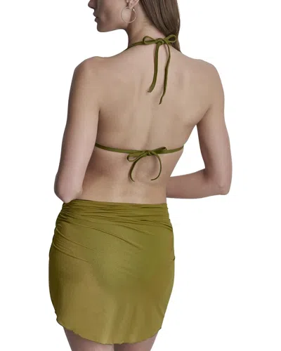 Dkny Triangle Bikini Set With Sarong In Multi