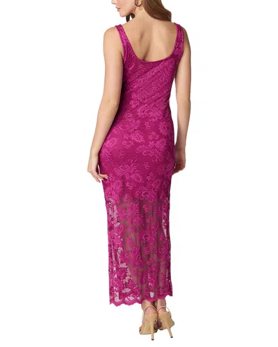 Bebe Marseille Lace Square Neck Tank Dress In Fuchsia