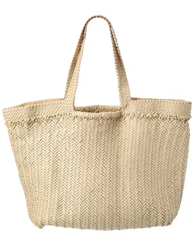 Dragon Diffusion Oversized Leather Tote In Neutral