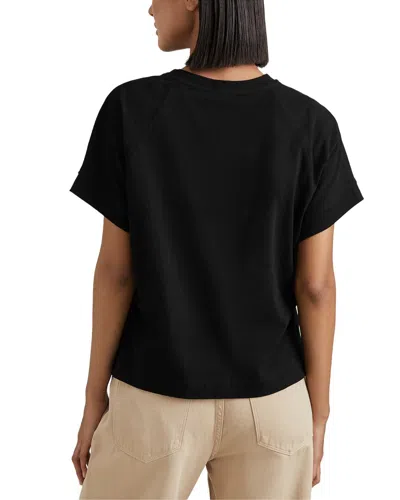 Reiss Lois Midweight Basic T-shirt In Black