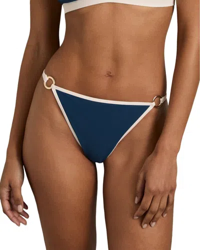 Reiss Bianca Contrast Trim Fixed Swimsuit In Multi