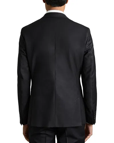 Reiss Oscar Peak Plain Wool-blend Blazer In Blue