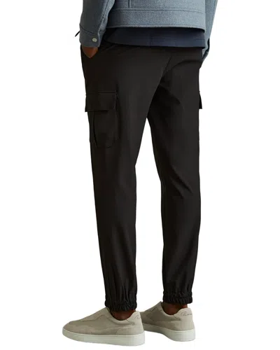 Reiss Hold Elasticated Cargo Pant In Black