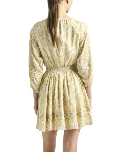 Derek Lam 10 Crosby Solange Print Voile Minidress In Yellow