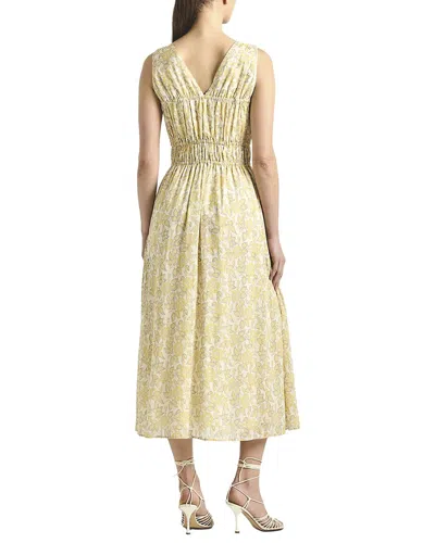 Derek Lam 10 Crosby Sorrel Printed Voile Midi Dress In Yellow