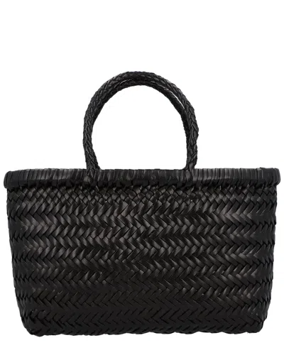 Dragon Diffusion Mini Flat Gora Leather Shoulder Bag In Black