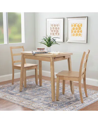 Linon Ashley 3pc Folding Dining Set In Neutral