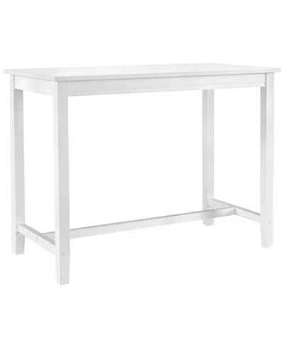 Linon Claridge Counter Height Pub Table In White