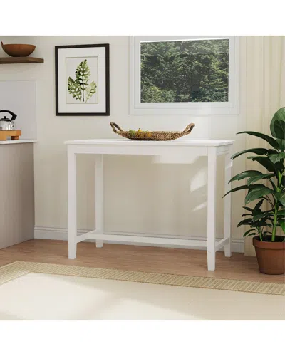 Linon Claridge Counter Height Pub Table In White