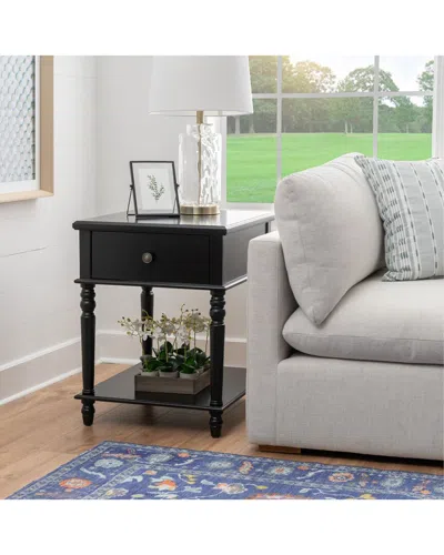 Linon Pike Side Table In Black