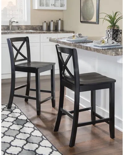 Linon Torino Bar Stool In Black