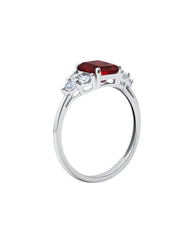 Maxcolor 10k 1.00 Ct. Tw. Lab-grown Ruby Halo Ring In Multi