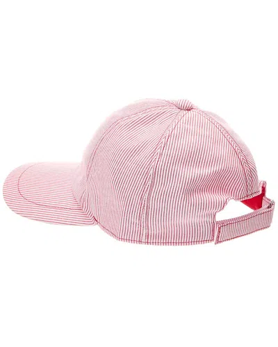 Bruno Magli Stripe Baseball Cap In Pink
