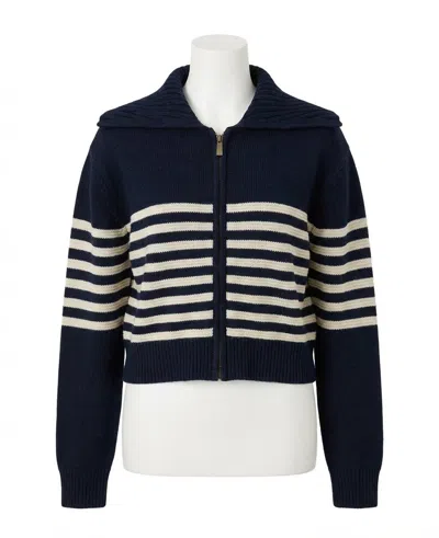 Z Supply Kovac Sweater Jacket In Eclipse In Blue