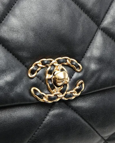 Pre-owned Chanel 19 Medium Bag In Black