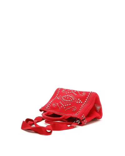 Prada Studded Canapa Bag In Pattern