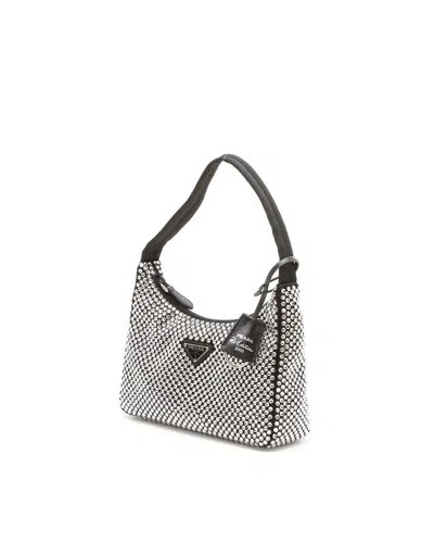Prada Satin Crystal Re-edition 2000 Bag In Pattern