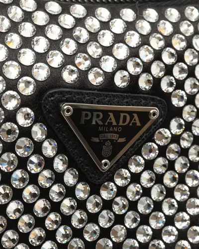 Prada Satin Crystal Re-edition 2000 Bag In Pattern