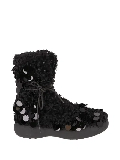 Tod's Sequin-embellished Shearling-effect Boots In Multi