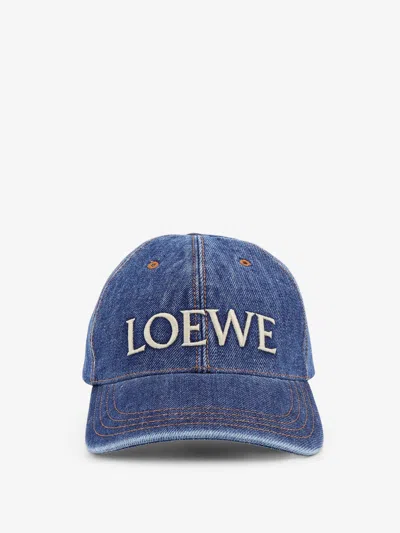 Loewe Structured Logo Cap With Contrast Stitching And Adjustable Fit In Orange