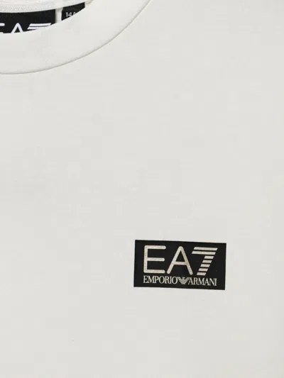 Ea7 Logo-patch T-shirt In White