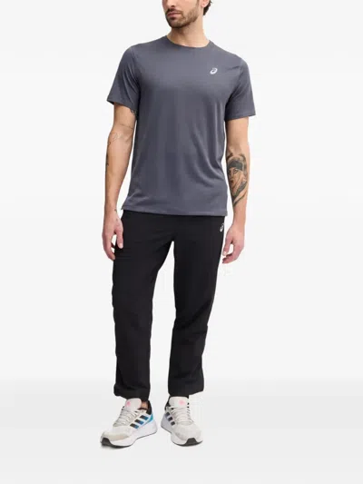 Asics Core Elasticated Logo Track Pants In Black