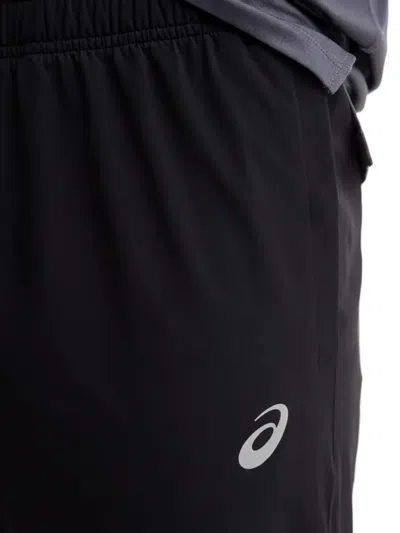 Asics Core Elasticated Logo Track Pants In Black