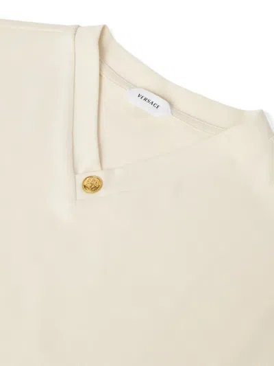 Versace Stretch Cotton-jersey T-shirt In Neutral