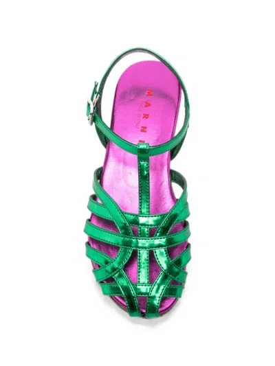 Marni Buckle Sandals In Multi