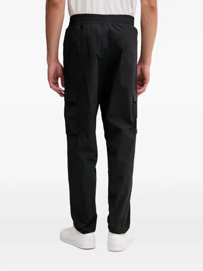 Ea7 Logo-print Cargo Pants In Black