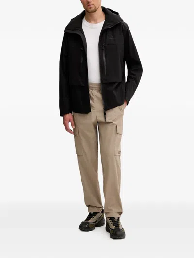 Ea7 Logo-print Cargo Pants In Neutral