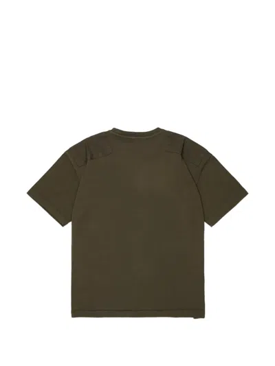 Dsquared2 Logo-print Panelled T-shirt In Green