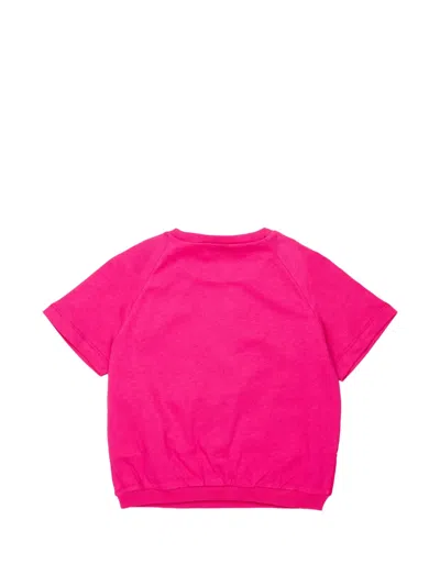 Dsquared2 Logo-patch Elasticated T-shirt In Pink