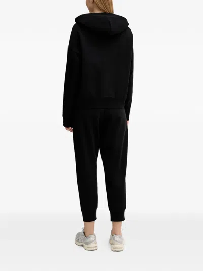 Ea7 Logo-print Track Pants In Black