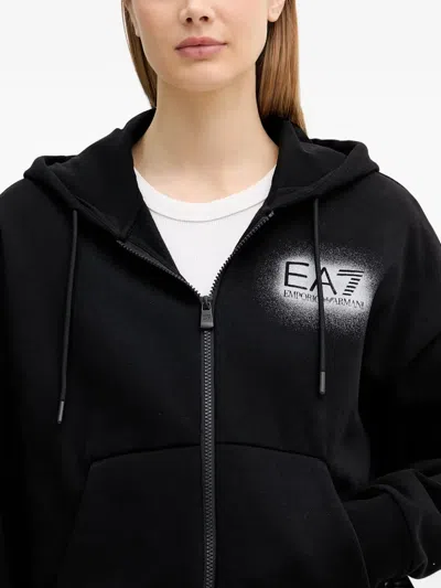 Ea7 Logo-print Track Pants In Black