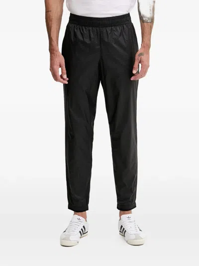 Ea7 Grid-pattern Track Pants In White